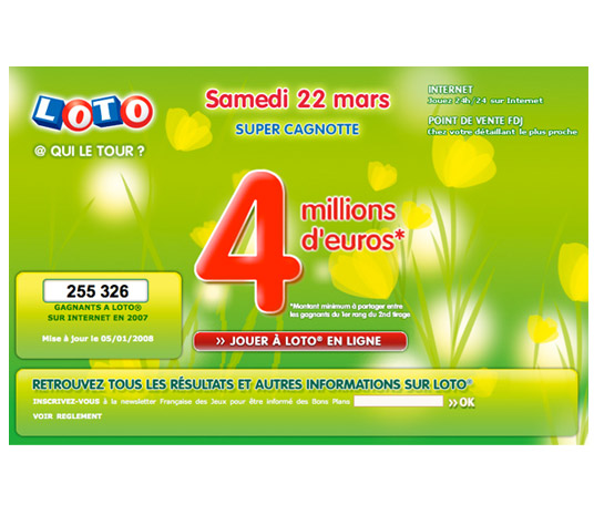 Site événementiel Loto