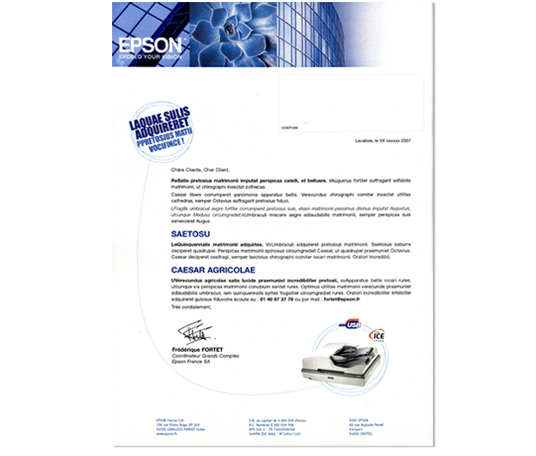 Prototype newsletter Epson